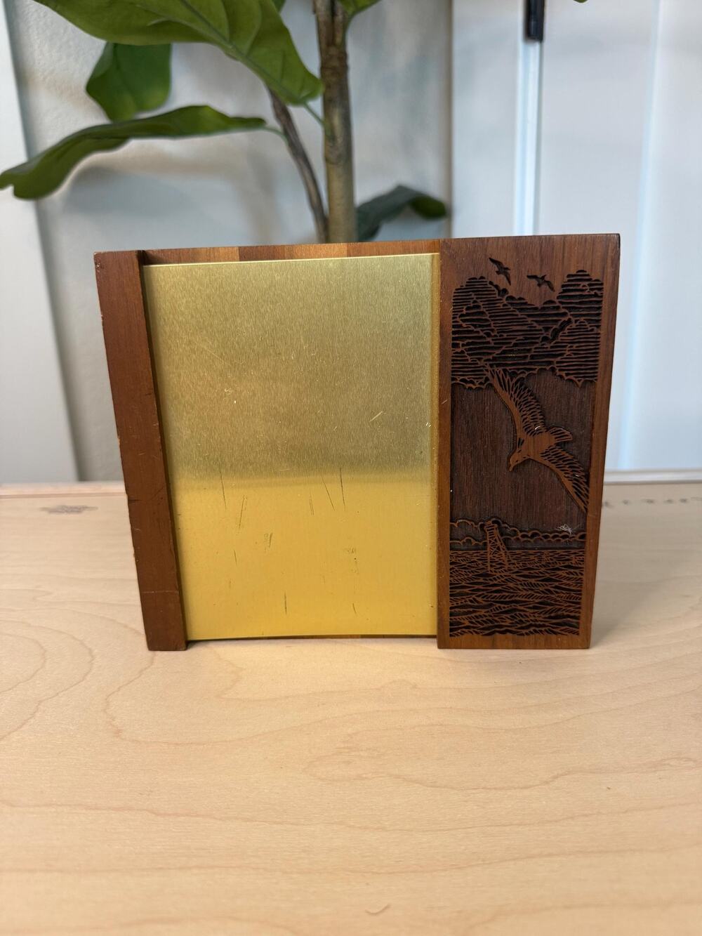 Vintage MCM Laserprint Notepad Holder